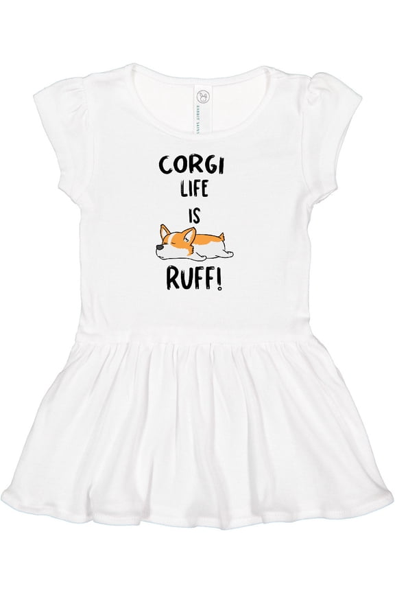 Corgi Life is Rough Girls Baby Dress