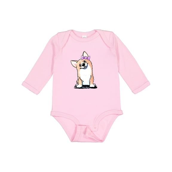 Inktastic Corgi Puppy Girl Boys or Girls Long Sleeve Baby Bodysuit