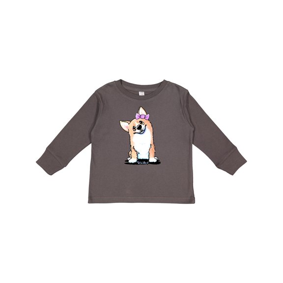 Inktastic Corgi Puppy Girl Boys or Girls Long Sleeve Toddler T-Shirt