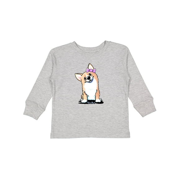 Inktastic Corgi Puppy Girl Boys or Girls Long Sleeve Toddler T-Shirt
