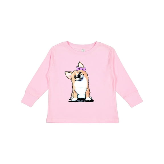 Inktastic Corgi Puppy Girl Boys or Girls Long Sleeve Toddler T-Shirt