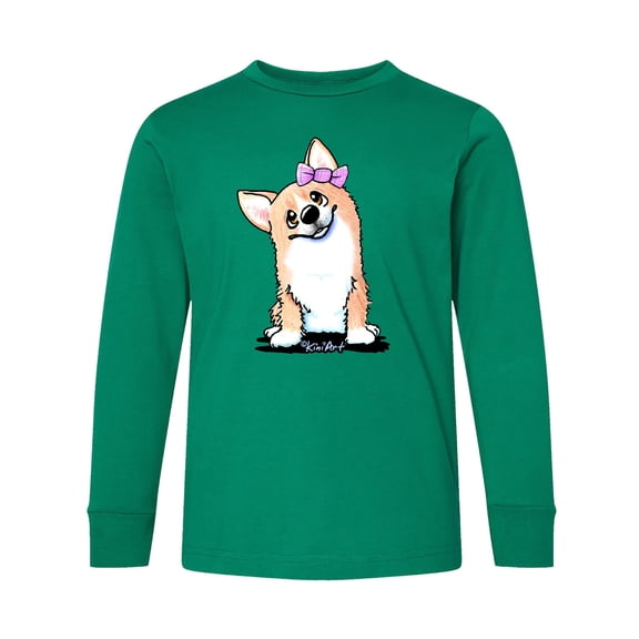 Inktastic Corgi Puppy Girl Long Sleeve Youth T-Shirt