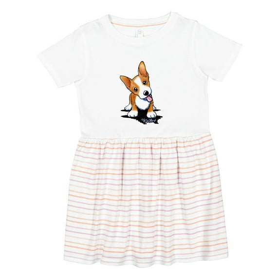 Inktastic Corgi Puppy Girls Toddler Dress