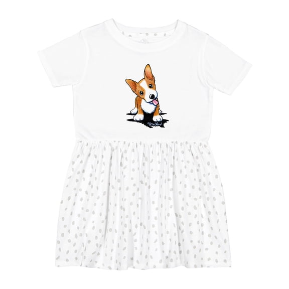Inktastic Corgi Puppy Girls Toddler Dress