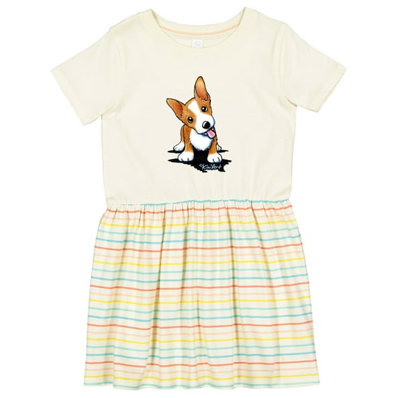 Inktastic Corgi Puppy Girls Toddler Dress