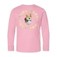 thumbnail image 1 of Inktastic Corgi Wreath for Dog Lovers Long Sleeve Youth T-Shirt, 1 of 5