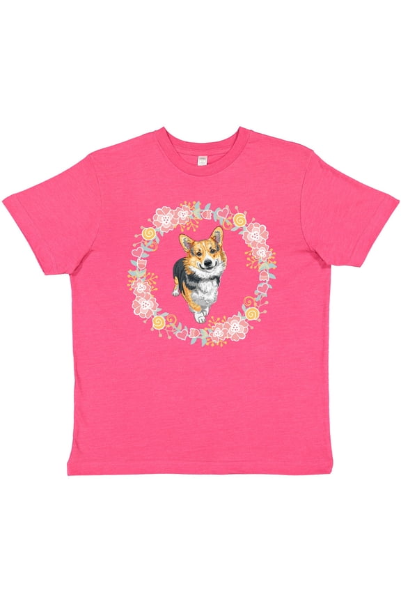 Corgi Wreath for Dog Lovers Youth T-Shirt