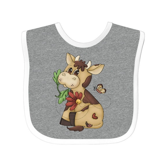 Inktastic Corky Cow Boys Baby Bib