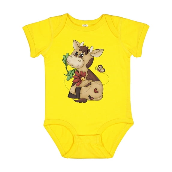 Inktastic Corky Cow Boys Baby Bodysuit