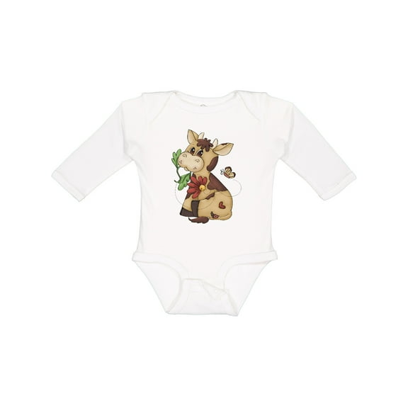 Inktastic Corky Cow Boys Long Sleeve Baby Bodysuit
