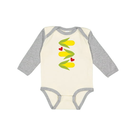Inktastic Corn Lover Corn on the Cob Boys or Girls Long Sleeve Baby Bodysuit