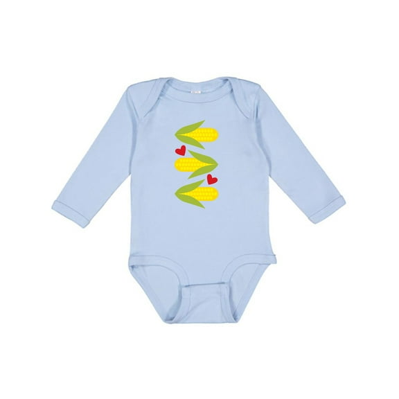 Inktastic Corn Lover Corn on the Cob Boys or Girls Long Sleeve Baby Bodysuit