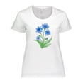 thumbnail image 1 of Inktastic Cornflower Women's Plus Size T-Shirt, 1 of 5