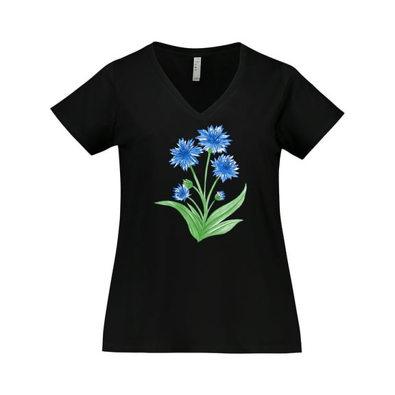 Inktastic Cornflower Women's Plus Size V-Neck T-Shirt