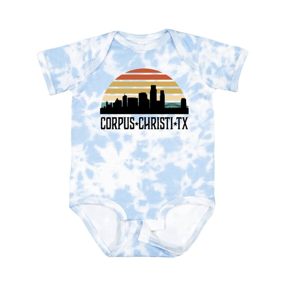 Inktastic Corpus Christi Texas Skyline Retro Boys or Girls Baby Bodysuit