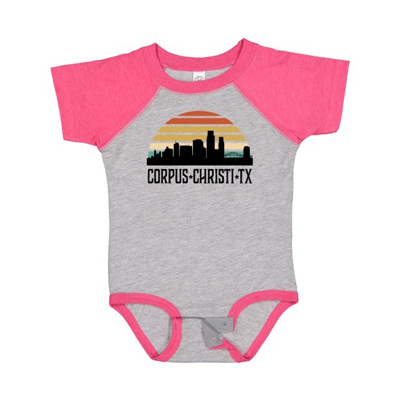 Inktastic Corpus Christi Texas Skyline Retro Boys or Girls Baby Bodysuit