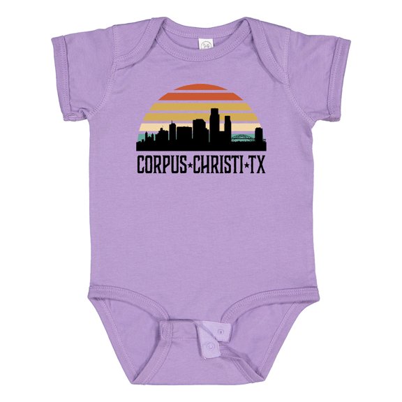 Inktastic Corpus Christi Texas Skyline Retro Boys or Girls Baby Bodysuit