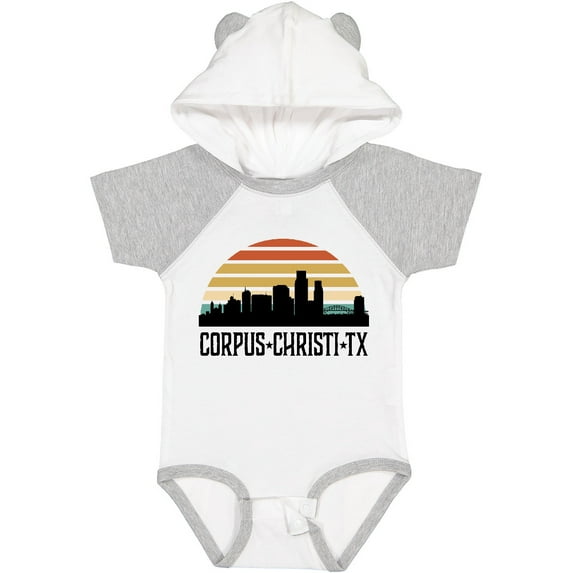 Inktastic Corpus Christi Texas Skyline Retro Boys or Girls Baby Bodysuit