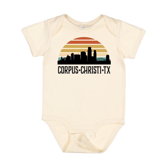 Inktastic Corpus Christi Texas Skyline Retro Boys or Girls Baby Bodysuit