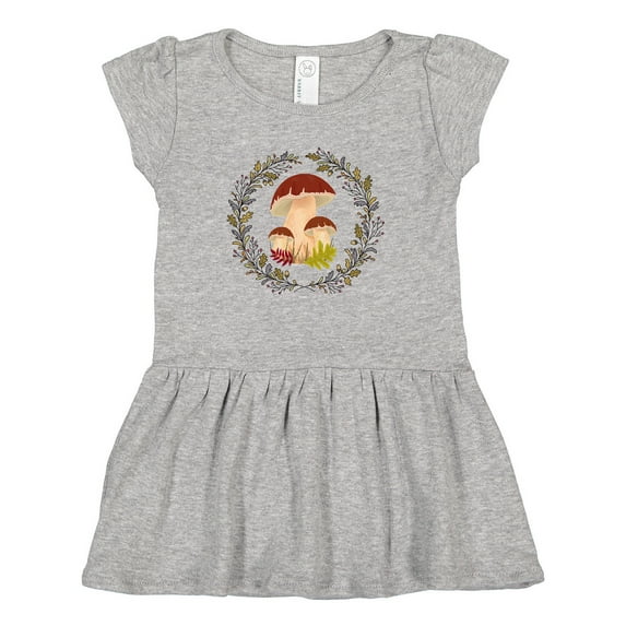 Inktastic Cottagecore Mushroom Wreath Girls Baby Dress