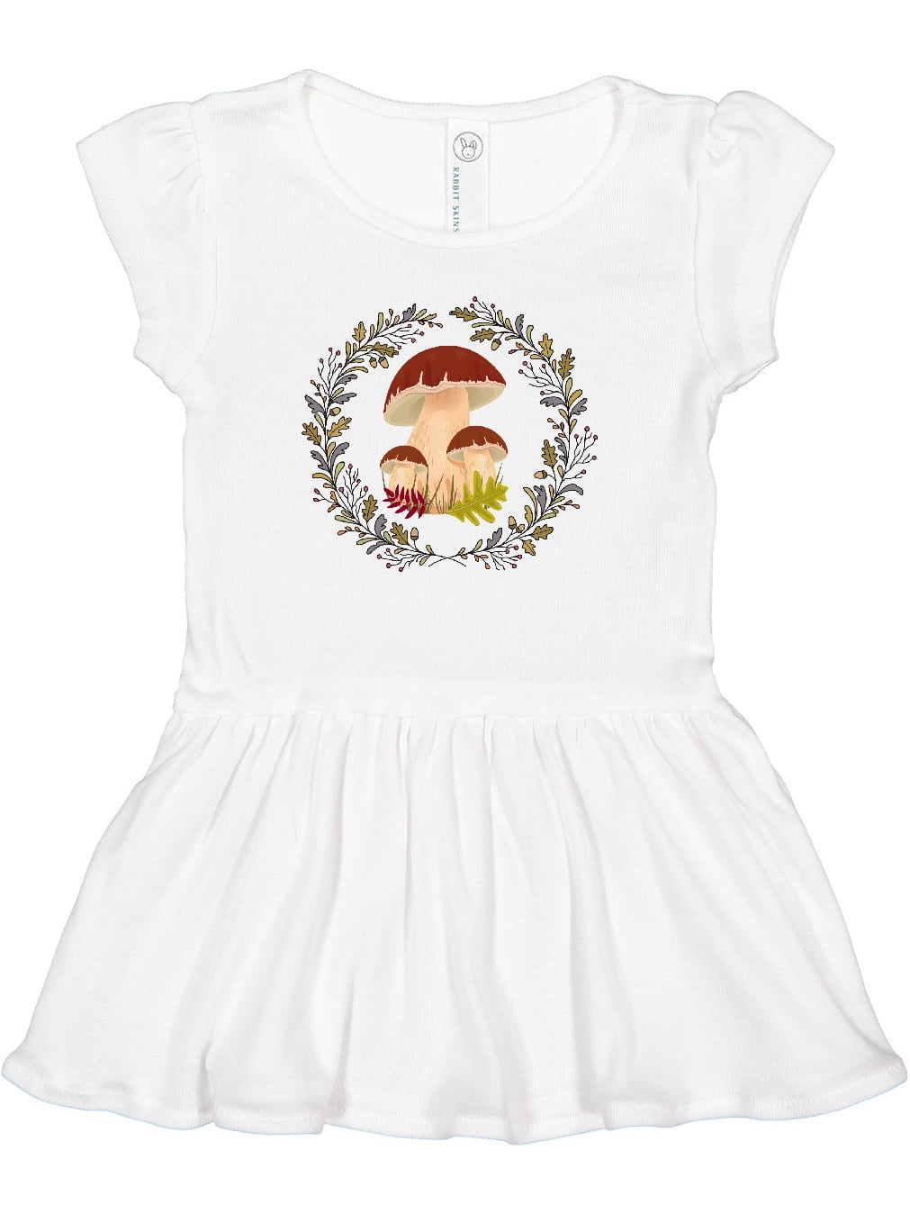 Inktastic Cottagecore Mushroom Wreath Girls Baby Dress - Walmart.com
