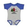 thumbnail image 1 of Inktastic Country Christmas Plaid Trees Boys or Girls Baby Bodysuit, 1 of 5