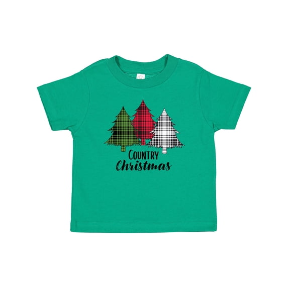 Inktastic Country Christmas Plaid Trees Boys or Girls Baby T-Shirt