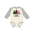 thumbnail image 1 of Inktastic Country Christmas Plaid Trees Boys or Girls Long Sleeve Baby Bodysuit, 1 of 5