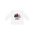 thumbnail image 1 of Inktastic Country Christmas Plaid Trees Boys or Girls Long Sleeve Toddler T-Shirt, 1 of 5