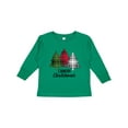 thumbnail image 1 of Inktastic Country Christmas Plaid Trees Boys or Girls Long Sleeve Toddler T-Shirt, 1 of 5
