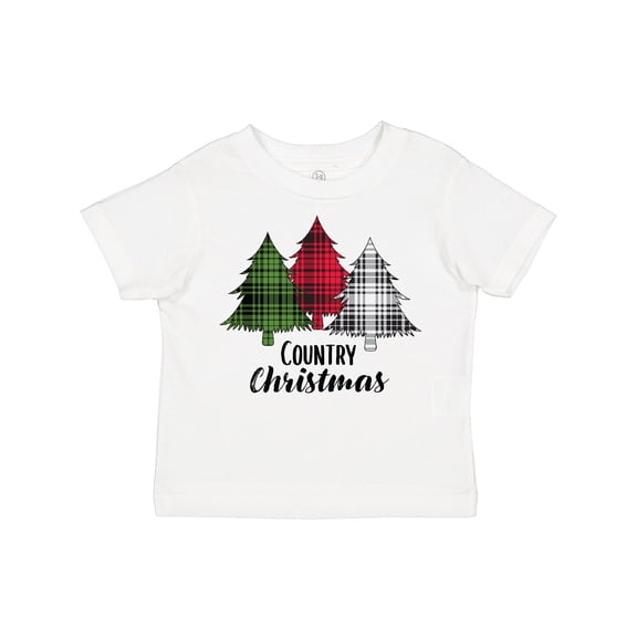 Inktastic Country Christmas Plaid Trees Boys or Girls Toddler T-Shirt