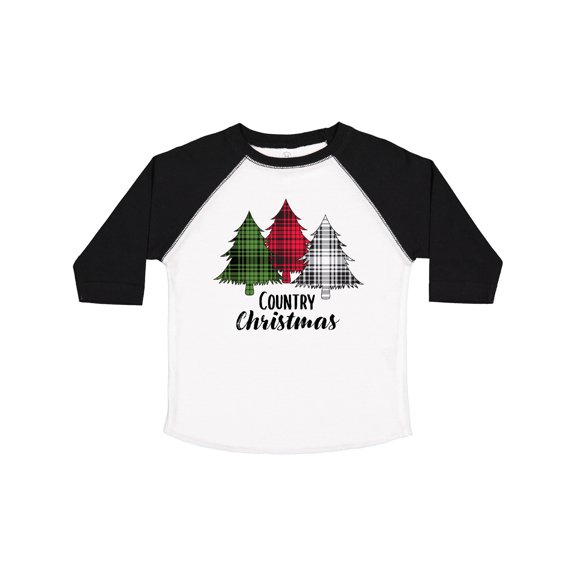 Inktastic Country Christmas Plaid Trees Boys or Girls Toddler T-Shirt