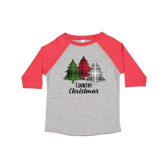 Inktastic Country Christmas Plaid Trees Boys or Girls Toddler T-Shirt