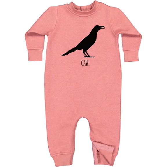 Inktastic Country Crow Caw. Silhouette Baby Fleece Romper