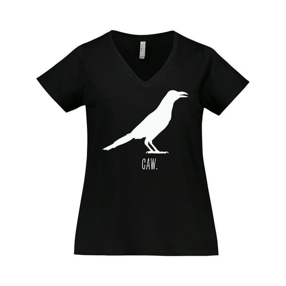 Inktastic Country Crow Caw Silouette Women's Plus Size V-Neck T-Shirt