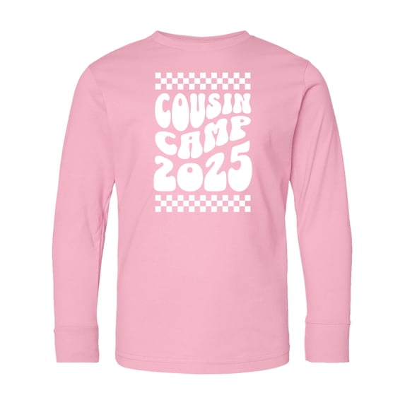 Inktastic Cousin Camp 2025 Long Sleeve Youth T-Shirt