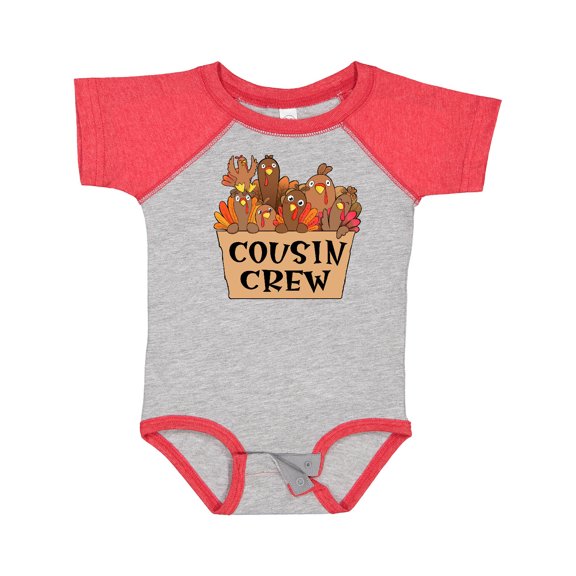 Inktastic Cousin Crew Cute Turkey Family Boys or Girls Baby Bodysuit