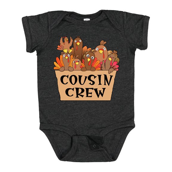 Inktastic Cousin Crew Cute Turkey Family Boys or Girls Baby Bodysuit