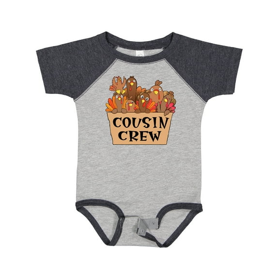 Inktastic Cousin Crew Cute Turkey Family Boys or Girls Baby Bodysuit