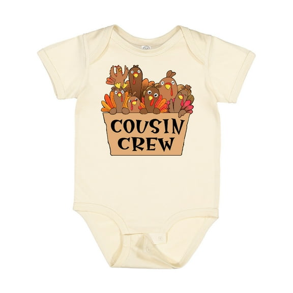 Inktastic Cousin Crew Cute Turkey Family Boys or Girls Baby Bodysuit