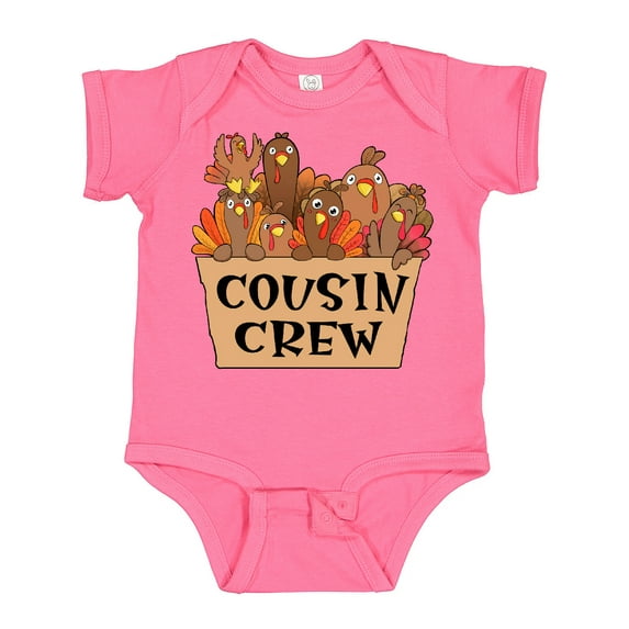 Inktastic Cousin Crew Cute Turkey Family Boys or Girls Baby Bodysuit