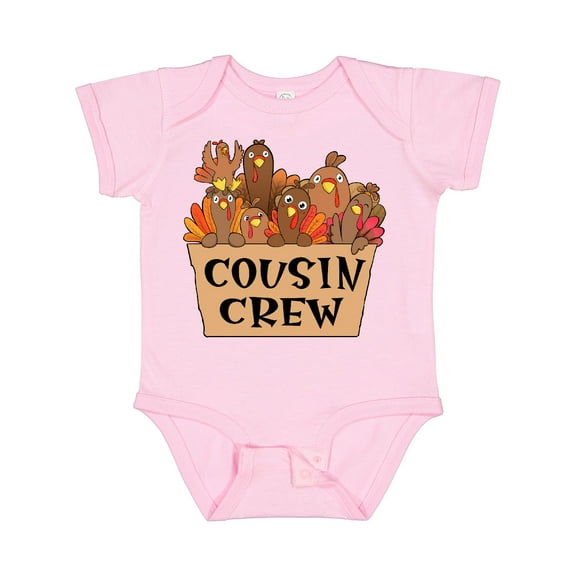 Inktastic Cousin Crew Cute Turkey Family Boys or Girls Baby Bodysuit