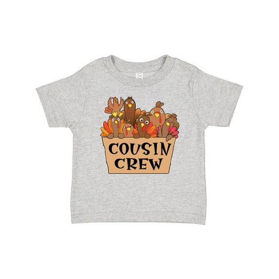 Inktastic Cousin Crew Cute Turkey Family Boys or Girls Baby T-Shirt