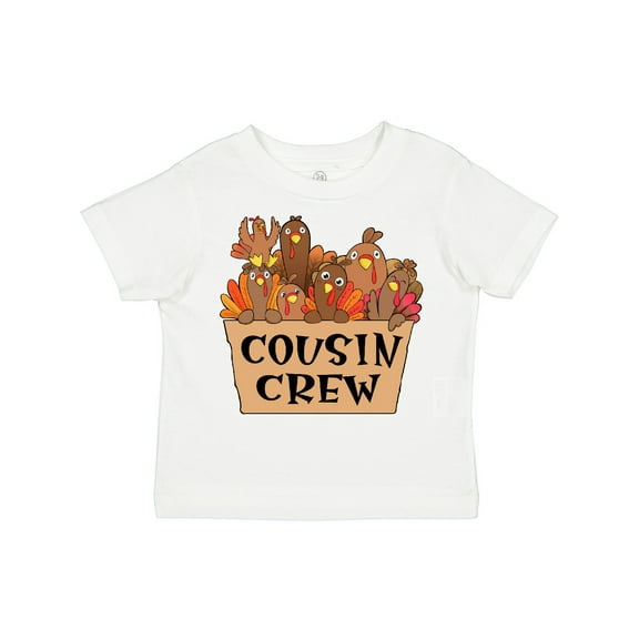 Inktastic Cousin Crew Cute Turkey Family Boys or Girls Toddler T-Shirt