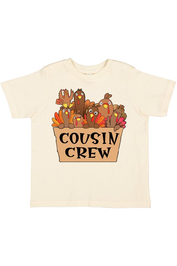 Cousin Crew Cute Turkey Family Boys or Girls Toddler T-Shirt