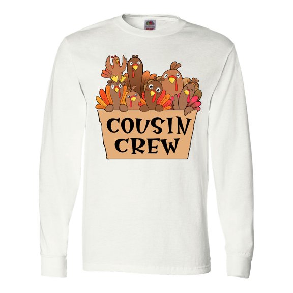 Inktastic Cousin Crew Cute Turkey Family Long Sleeve T-Shirt