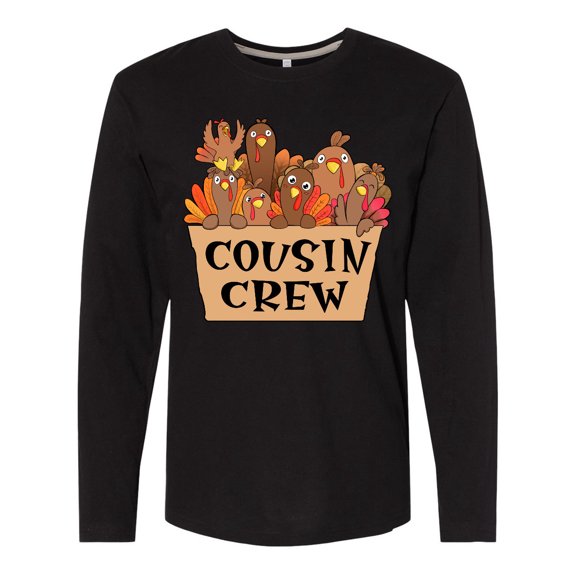 Inktastic Cousin Crew Cute Turkey Family Long Sleeve T-Shirt