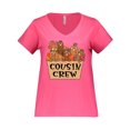 thumbnail image 1 of Inktastic Cousin Crew Cute Turkey Family Women's Plus Size V-Neck T-Shirt, 1 of 4