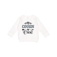 thumbnail image 1 of Inktastic Cousin Crew Toddler Sweatshirt, 1 of 4