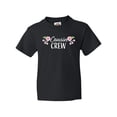 thumbnail image 1 of Inktastic Cousin Crew with Flowers Youth T-Shirt, 1 of 5